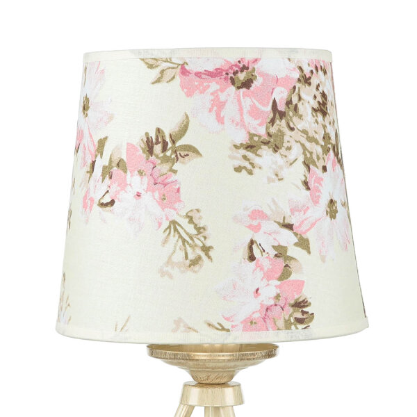 Lampe de table CRINE Shabby Chic 42cm fleurs