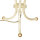 Lampe de table CRINE Shabby Chic 42cm fleurs