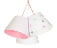 Lampe à suspendre Abat-jour Blanc Rose...