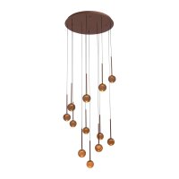 LED Hängelampe Glas Bernstein CCT 2200-3300K B:69,9 cm