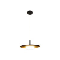 LED Pendelleuchte Holz Schwarz Taupe 2700K Ø38,7 cm