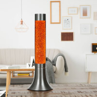 Lampe à lave rétro paillettes orange ronde...