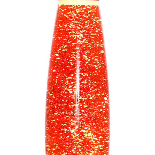 Verspielte Lavalampe ANGELINA Orange Glitter 40cm Retro