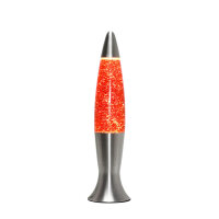 Verspielte Lavalampe ANGELINA Orange Glitter 40cm Retro