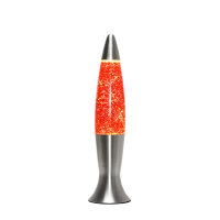 Verspielte Lavalampe ANGELINA Orange Glitter 40cm Retro
