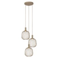 Hängelampe verstellbar Taupe Drahtschirm GU10 B:50 cm