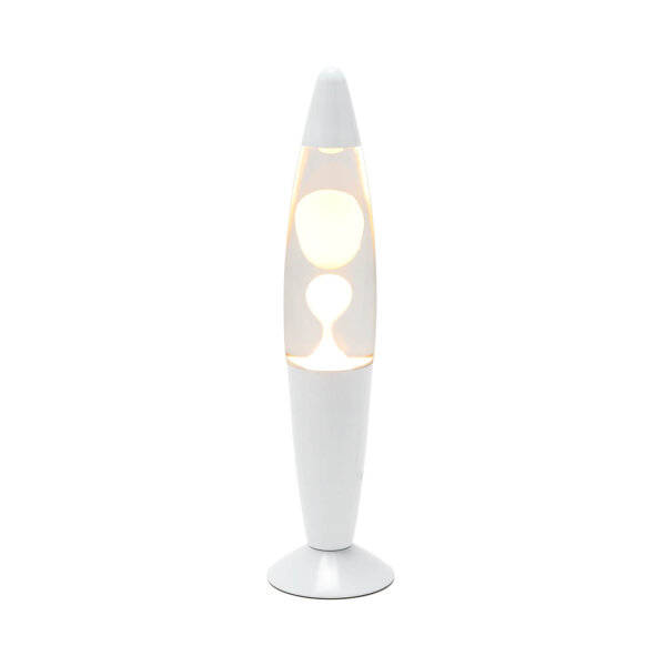 Élégante lampe à lave Blanc clair H:36cm Ø9cm Timmy
