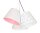 Lampe de chambre denfant SAMY blanc rose &agrave; pois 3-flmg