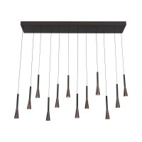 LED Pendelleuchte Schwarz Kaffeebraun 2700-4000K 135 cm