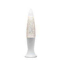 Elégante lampe à lave ANGELINA Blanc Argent...