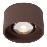 LED Deckenleuchte Aluminium Glas Rostbraun 2700K IP54