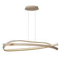 LED Pendelleuchte Aluminium Taupe 2200-3000K L:110 cm