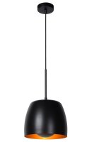 Hängelampe verstellbar Metall Schwarz E27 Ø24...