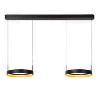 LED Pendelleuchte Alu Schwarz 2-flammig 2200-3000K