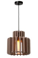 Pendelleuchte Filz Glas Schwarz Taupe E27 B:31 cm