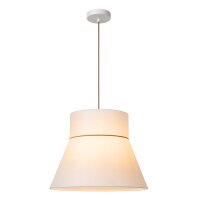 Pendelleuchte blendarm Papier Beige Weiß E27...