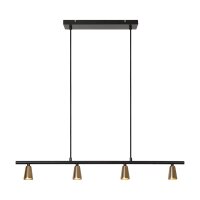 Hängelampe verstellbar Schwarz Champagner GU10 L:95 cm