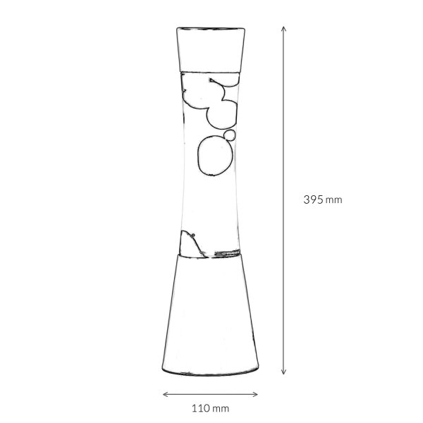 Lampe à lave fraîche Vert SANDRO 39cm Lumière dambiance
