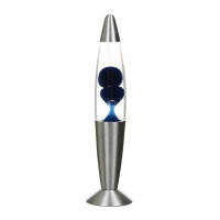 Lampe à lave harmonieuse bleu argent rond...