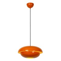 Pendelleuchte indirekt Metall Orange E27 Ø40 cm