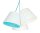 Lampe &agrave; suspendre Blanc Bleu Tissu 3-flmg Chambre denfant