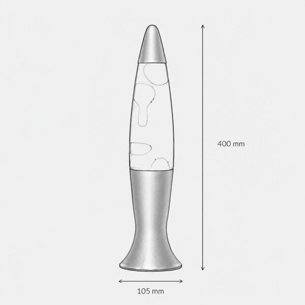 Elégante lampe à lave noire 40cm G9 Retro ROXY