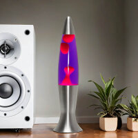 Lampe à lave dambiance Violet Rouge Argent 40cm...