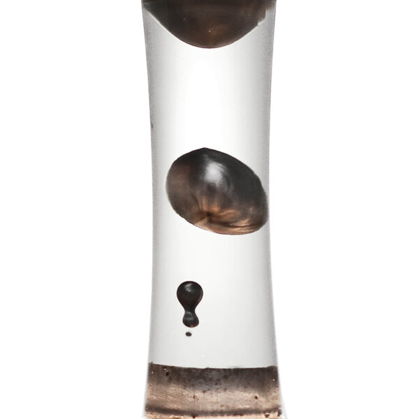 Lampe à lave argentée SANDRO 39cm table rétro élégante