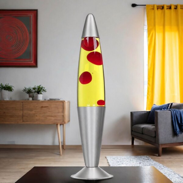 Lampe à Lave Rétro Rouge Jaune Lumière dambiance JENNY