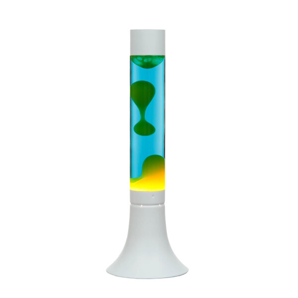 Lampe à lave YVONNE Bleu Jaune coloré H:38cm