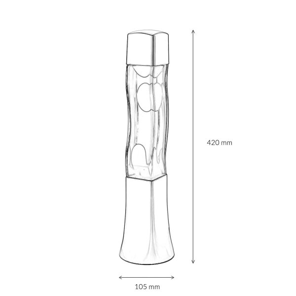 Lampe à lave avec haut-parleur Bluetooth bleu rouge BECKSTER