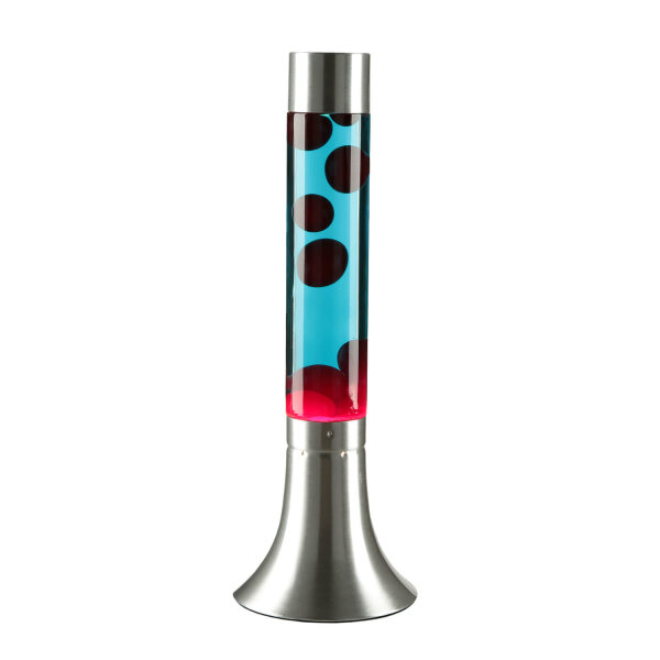 Lampe à lave "Yvonne" bleu/rouge