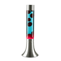 Lampe à lave "Yvonne" bleu/rouge