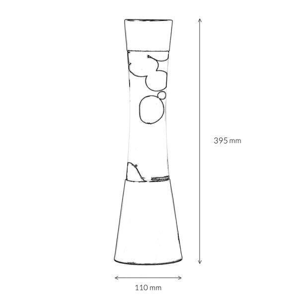 Lampe à lave colorée Bleu Vert avec interrupteur H:39cm SANDRO
