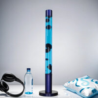 Lampe à lave design XXL bleue bleu clair ronde...