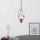 Lampe à suspendre rustique ENNA avec abat-jour en verre noir cuivre