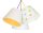 Lampe &agrave; suspendre pour enfants Blanc Orange &Eacute;toiles Tissu