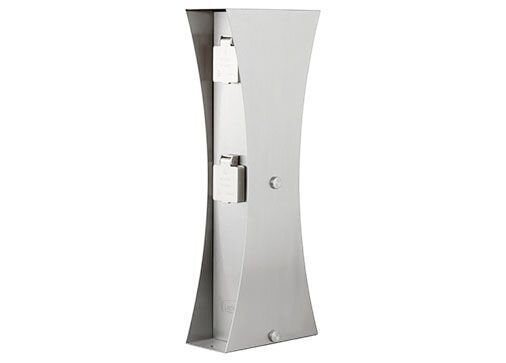 Colonne de prises en acier inoxydable à lextérieur 4x 46cm IP44