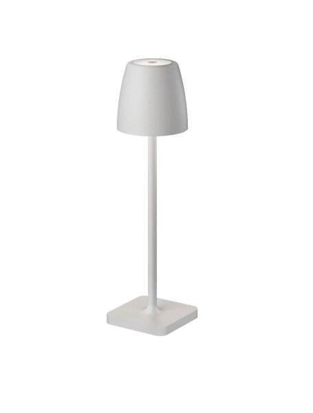 LED Tischleuchte Akku Weiß 30 cm IP54 Touch Dimmer Balkon