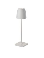 LED Tischleuchte Akku Wei&szlig; 30 cm IP54 Touch Dimmer...
