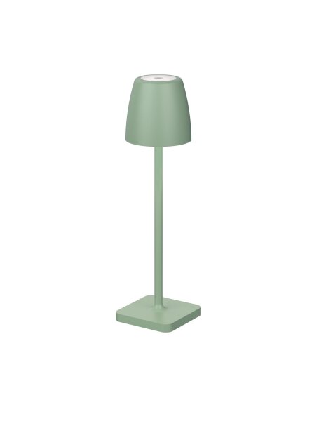 LED Tischleuchte Akku 30 cm Olivgrün IP54 Touch Dimmer