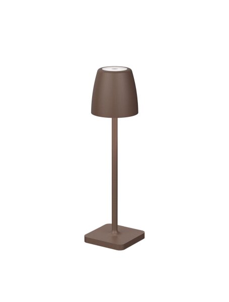 Akku Tischleuchte LED Rostbraun 30 cm IP54 dimmbar warmweiß