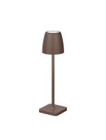 Akku Tischleuchte LED Rostbraun 30 cm IP54 dimmbar...