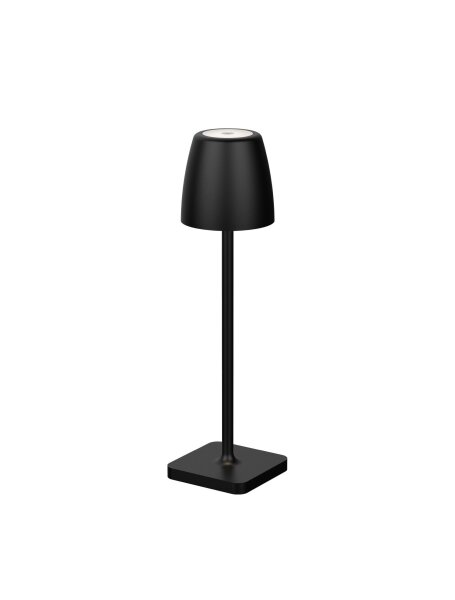 LED Tischlampe Schwarz Akku 30 cm IP54 Touch Dimmer kabellos