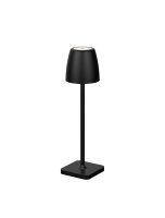LED Tischlampe Schwarz Akku 30 cm IP54 Touch Dimmer kabellos