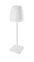 LED Akkulampe Tisch Wei&szlig; 38 cm IP54 dimmbar Touch...