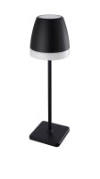 LED Tischleuchte au&szlig;en Schwarz Akku 38 cm IP54...