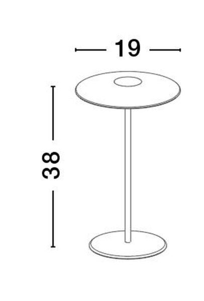 Akku Tischlampe LED kabellos IP54 38 cm Schwarz Touch Dimmer