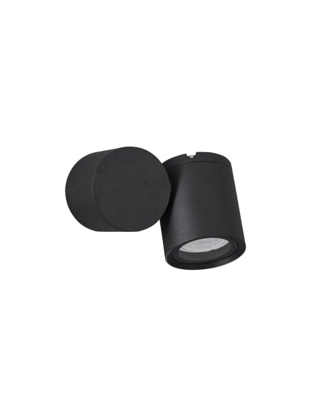 Wandlampe außen Schwarz 9,5 cm hoch IP54 GU10 schwenkbar