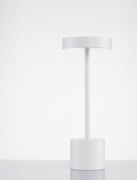 LED Tischlampe außen Weiß 30 cm IP54 Akku Touch Dimmer
